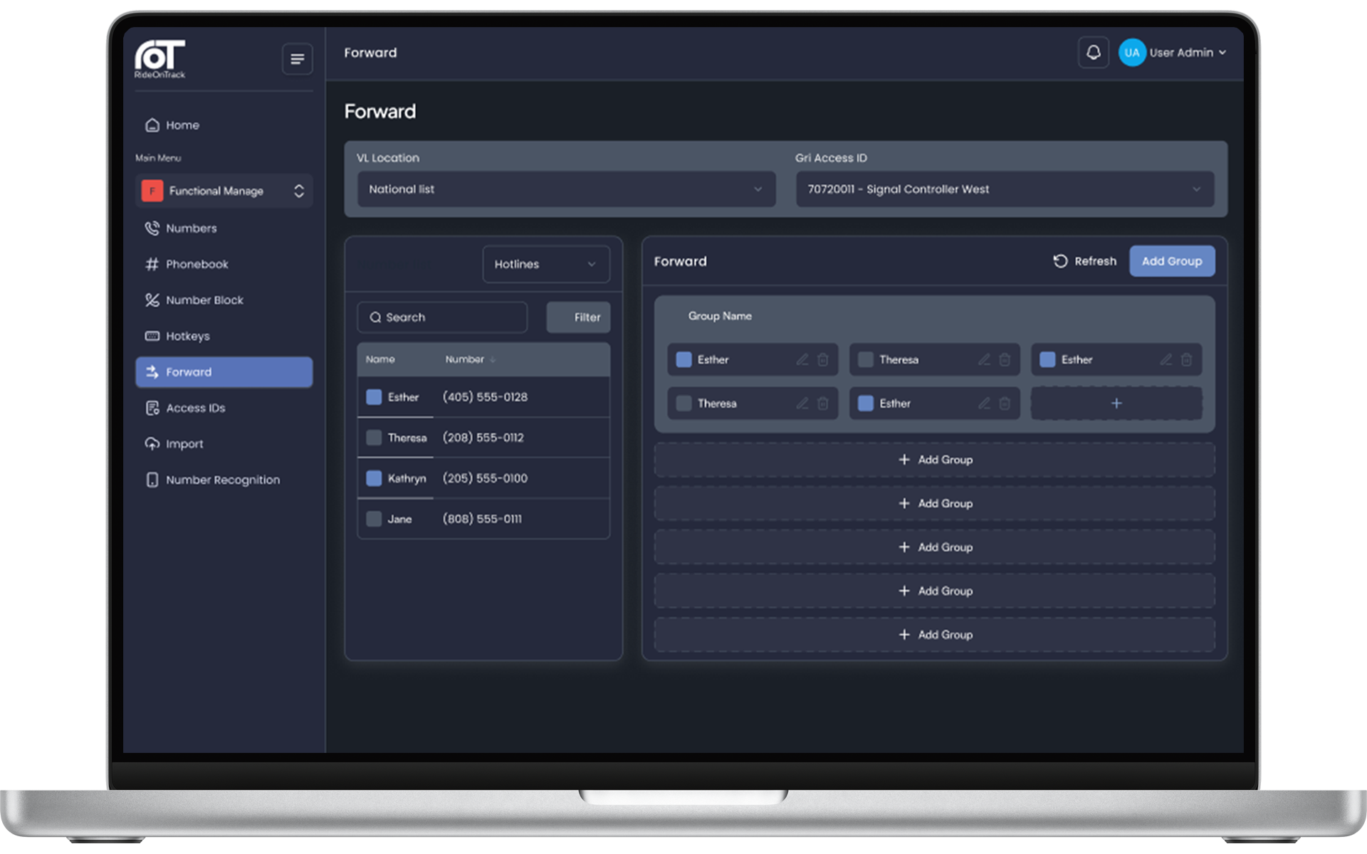 Forwarding configuration